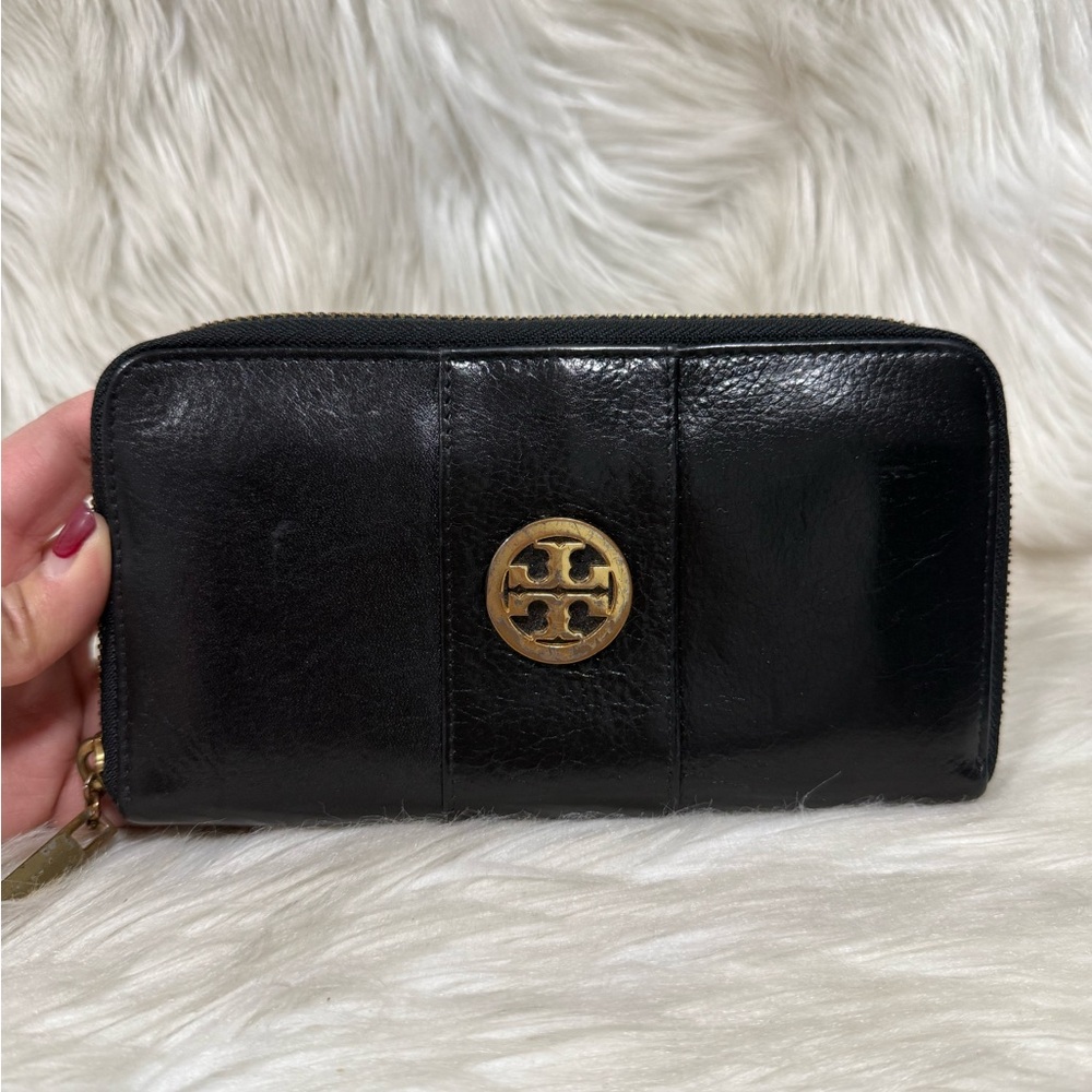 🔥SALE🔥Authentic Tory Burch Black Leather Long Wallet - Picture 13 of 13